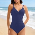 thumbnail image 1 of Maillot de Bain Rehausseur à Armatures Froncé Taille Haute Maillot de Bain Bikini avec Armatures Short de Bain pour Homme Robe Bikini Short de Plage Ensemble de Shorts Shorts Bleu Maillot de Bain Taille Haute Bikini String Blanc, 1 of 4