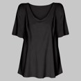thumbnail image 2 of V Neck T Shirts for Women V Neck Short Sleeve Pullover with Relaxed Basic Fit for Travel Commutes and Casual Days Loose Fit Tees Blouses, 2 of 7