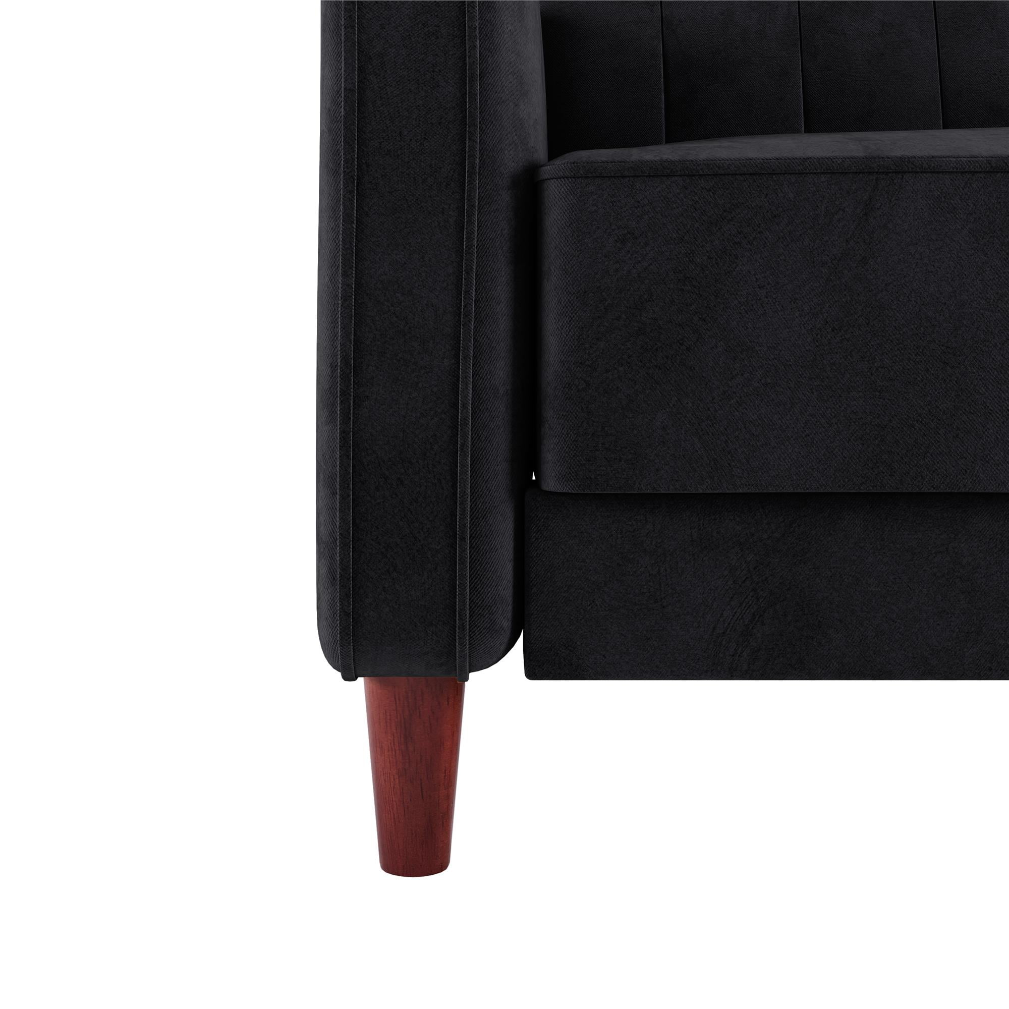 Free Shipping! DHP Pin Tufted Transitional Futon, Black Velvet  (图5)