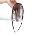 thumbnail image 5 of 2PCS Air Fringe Hand Tied Straight Flat Bangs Clip on Hairpiece, One Piece 100% Human Hair Bangs Extensions French Bangs Air Bangs Bangs Real Hair for Women Natural Color Washable, 5 of 7