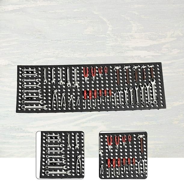 Panel de tablero perforado para garaje a escala 1/64, modelo de reparación de automóviles, bricolaje, microescena, decoración, fotografía, diorama,