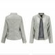 thumbnail image 2 of Chaquetas para mujer Slim Leather Stand Collar Zip Motocicleta Traje Cinturón Abrigo Chaqueta Tops Odeerbi ODB-3, 2 of 4