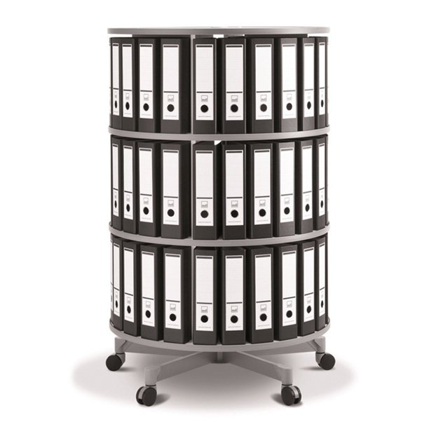 Spin N File Three Tier Rotary Binder Storage Carousel