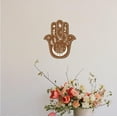 thumbnail image 7 of Hamsa Hand Wall Decor Wooden Wall Art Sign Sacred Laser Cut Sculpture Hanging Zen Witch Decor Spiritual Symbol for Home Office Yoga Studio Housewarming Gift Decoration 10 x 12 Inch(Brown), 7 of 7