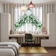 thumbnail image 4 of Green Blooms Floral Kitchen Curtains Window Panels, Farmhouse Spring Flowers Botanical Insulated Window Treatment Curtain, Grommet Curtains for Bedroom/Living Room/Bathroom, 2 Piece 42"Wx63"L, 4 of 8