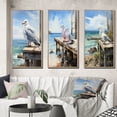 thumbnail image 1 of Designart "Beachside Seagull Repose" Animaux Ensemble d'Art Mural Encadré de 3 - Cadre de Mouette Multicolore Ensemble Mural pour Décoration Intérieure, 1 of 6