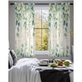 thumbnail image 3 of Green Sheer Curtains 45 Inch Length 2 Panels Set for Living Room/Bedroom, Eucalyptus Leaves Kitchen Curtains with Grommet Semi-Sheer Curtains Drapes Voile Window Treatments 42"x45"x2, 3 of 7