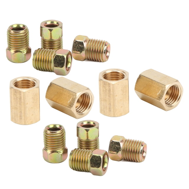 Brake Line Fittings Kit,12pcs Brake Line Fittings Brake Line Fittings Unions Kit Brake Tube Fittings Proven Performance