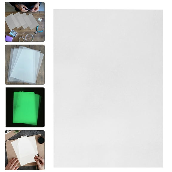 FUTUREORYY 8Pcs Heat Shrink Plastic Sheets Kit Transparent BOPS Glow in the Dark for Craft Supplies and Beginners
