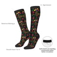 thumbnail image 4 of Fotbe Mexican Flower 2 Calcetas Divertidas Estampadas para Hombre y Mujer, Calcetas de Algodón hasta la Rodilla para Caminar, Correr, Enfermería y Embarazo, 4 of 6
