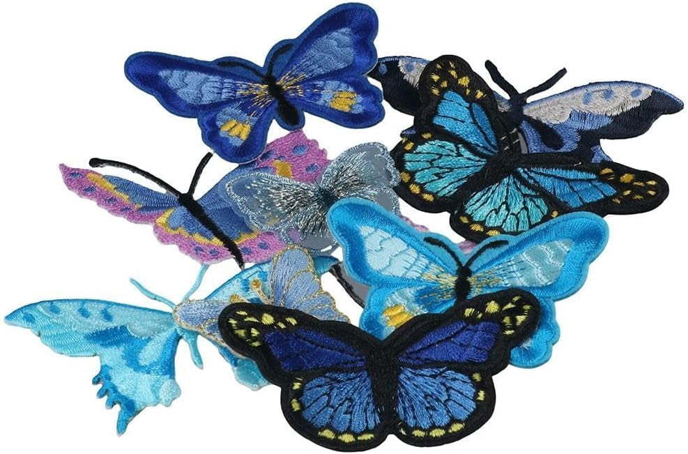 10 Pieces Butterfly Embroidery Patches, Sew On Applique Repair Patch for DIY Clothing Bags Jackets