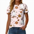 thumbnail image 6 of TOWED22 Halloween Shirts for Women Funny Halloween Ghost Tshirts Fall Spooky Pumpkin Gift Top(Light Pink,3XL), 6 of 9
