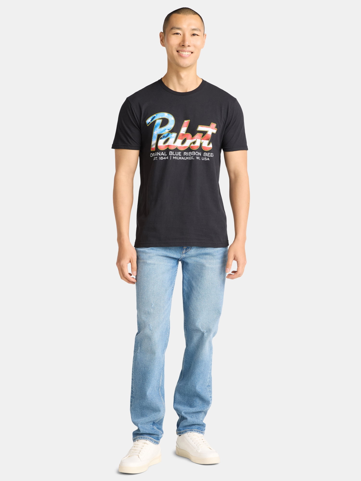 Pabst Blue Ribbon, Men's & Big Men's Graphic T-Shirt, Patriotic PBR, Sizes S-3XL