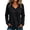 Black, variant on Women Shirts Kelon Women's Boho Tops V Neck Long Sleeve Shirts Casual Loose Fit Blouses with Raw Hem and Fringe Detail - Relaxed Tunic Tees for Fall, Work & Beach Vacation, 2XL