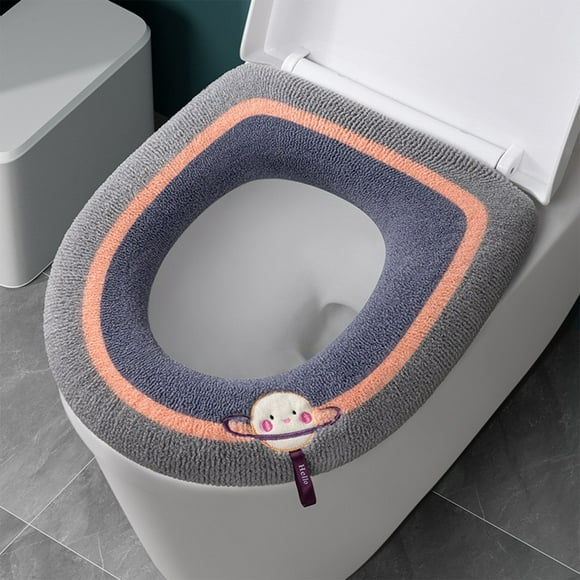 Xihbxyly Funda de Inodoro Gruesa, Diseño Suave y Lavable, Comodidad para Todo Tipo de Clima, Ajuste Completo para Formas O/V/U, Higiene y Fácil Mantenimiento, Calidez Invernal, Tamaño 30 X 30 Cm