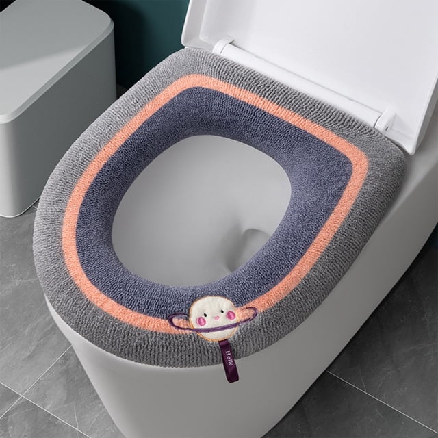 Xihbxyly Funda de Inodoro Gruesa, Diseño Suave y Lavable, Comodidad para Todo Tipo de Clima, Ajuste Completo para Formas O/V/U, Higiene y Fácil Mantenimiento, Calidez Invernal, Tamaño 30 X 30 Cm