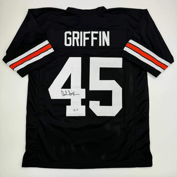 Autographed/Signed Archie Griffin Cincinnati Black Football Jersey Beckett BAS COA