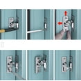 thumbnail image 5 of Cerradura de puerta de acero inoxidable en ángulo recto de 90 grados, utilizada para vallas de madera, puertas y ventanas, puertas correderas (plata) TUNC  Sencillez, 5 of 5