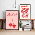 thumbnail image 2 of Póster de lazo rosa femenino de moda, póster de papel Kraft para bar, póster vintage, arte de pared, pintura, dormitorio, estudio, pegatinas, 2 of 5
