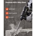 thumbnail image 4 of VEVOR SDS Plus Chisel Set, 3 pcs SDS Plus Rotary Hammer Drill Attachments, Includes Point, Flat, & Angled Spade Chisels, Heat Treated 40Cr Alloy Steel, Sharp Edge for Demolition, Concrete and Brick, 4 of 9