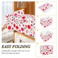 thumbnail image 2 of Yayeee Collapsible Storage Bin with Lid Fabric Closet Decorative Basket with Handles, Pink Floral, 2 of 7
