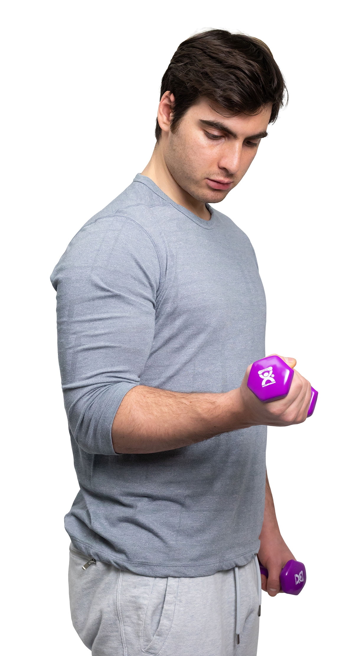 Fabrication Enterprises Vinyl-coated Iron Dumbbell, Violet, 2 lb