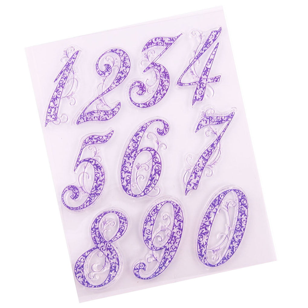 HOBBYFUN Cardmaking Argento Numeri in plastica x 4' 30' 