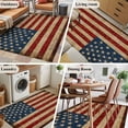 thumbnail image 5 of Vintage American Flag Area Rug 4x6 FT, Non Slip Kids Room Carpet, Retro USA Flag Blue Red Washable Soft Floor Carpet Non-Shedding Throw Rug for Dorm Kitchen Study Room Home Office Bedside, 5 of 9