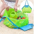 thumbnail image 3 of Bolsa de juguetes de playa para niños Bolsa de malla de playa verde, Bolsa de almacenamiento de juguetes de playa, Bolsa de playa de juguetes para niños, Bolsa de juguetes de playa, Red de playa para nadar Viajes en la playa (1 pieza) ER, 3 of 5