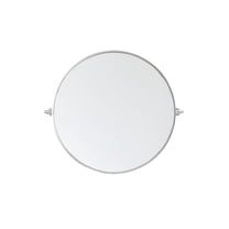 Elegant Decor Round pivot mirror 30 inch in silver