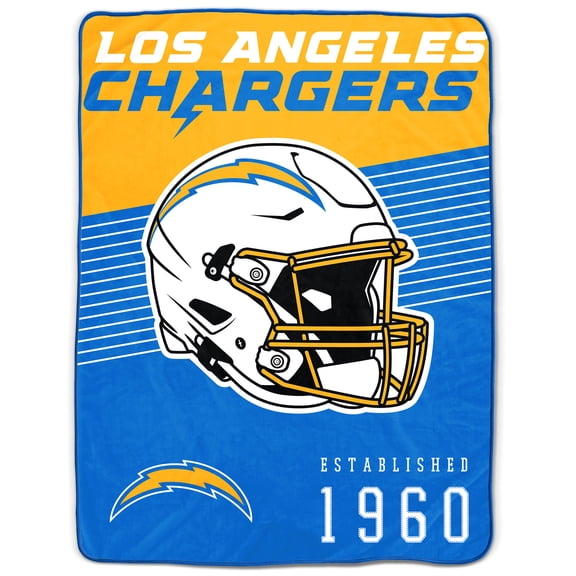 Los Angeles Chargers 60" x 80" Helmet Stripes Royal Plush Blanket