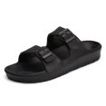 thumbnail image 1 of Sandalias planas para mujer Plantilla cómoda Diapositivas ajustables Hebilla doble Zapatillas EVA Adepaton HMHZ761-8, 1 of 7