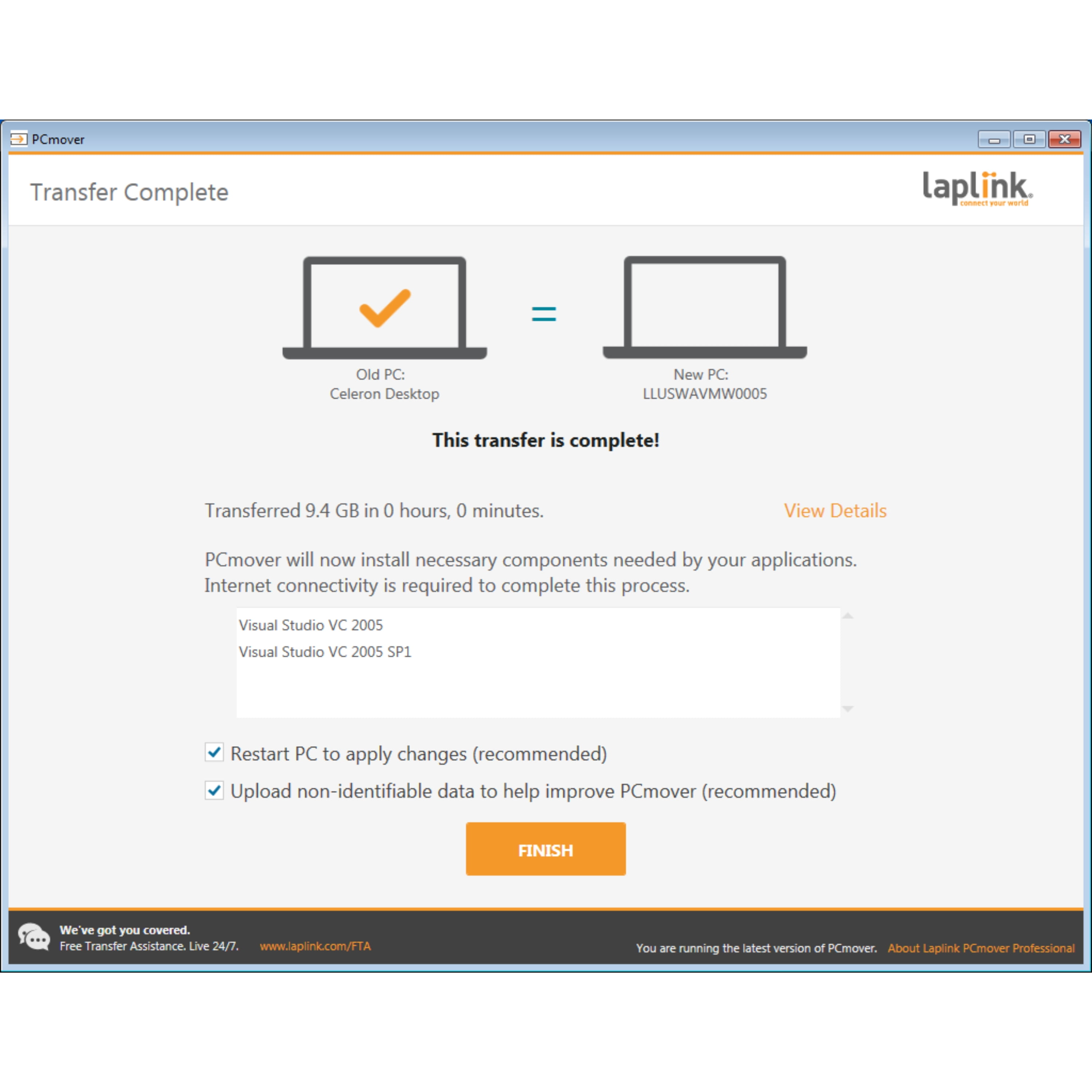 Laplink PCmover Professional 11 - 2 Use [Digital Download]
