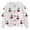 White, variant on Girls Cardigan Sweater, Hand Crocheted Casual Warm Long Sleeve Kids Fall Winter Knitted Tops Red 3-4T