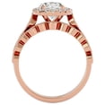thumbnail image 3 of SuperJeweler 2 1/2 Carat Oval Shape Diamond Bridal Set In 14 Karat Rose Gold For Women, 3 of 6
