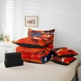 thumbnail image 5 of Manfei Sport Basketball 7pcs Bedding Comforter Set,American Flag Queen Bedding Sets Super Cozy,Watercolor Splash Queen Sheet Sets,Microfiber Sport Room Decorative,Reversible, 5 of 7