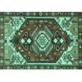thumbnail image 1 of Ahgly Company Machine Washable Indoor Rectangle Persian Turquoise Blue Traditional Area Rugs, 5' x 7', 1 of 4