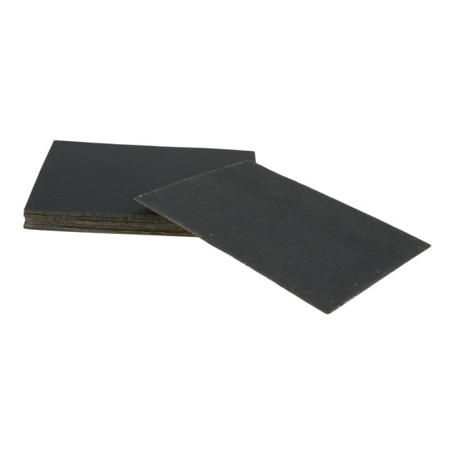 Hojas de lijado de gancho y lazo Unique Bargains 140x115mm negras 600 grano, molienda y pulido eficientes para la fabricación y reparación de automóviles, procesamiento de metales