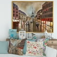 thumbnail image 2 of Designart 'Quiet Rainy Street In Gray Eiffel Tower Paris' Traditional Framed Canvas Wall Art Print, 2 of 5