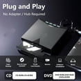 thumbnail image 4 of External DVD CD RW Optical Drive Portable DVD Burner with USB3.0 SD TF Card Slots CD Player Writer, 4 of 5