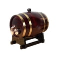 thumbnail image 3 of Barril de vino con soporte, dispensador de barril de madera, decoración portátil con grifo, barril de vino de madera para cerveza, hogar, clubes, , 1L 1 litro, 3 of 9