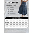 thumbnail image 4 of EMMIOL Women's High Waisted Tiered Denim Maxi Skirt Vintage A-Line Swing Jean Skirt with Pockets Casual Boho Style, 4 of 10