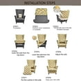 thumbnail image 2 of Dowbom Wing Chair Cover And Ottoman Slipcover Rectangle,2 Piece Slipcovers Stretch Footstool Cover With Elastic Bottom, 2 of 9