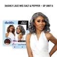 thumbnail image 3 of Ebo Dashly Synthetic Lace Front Wig Salt & Pepper SP Lace Unit 6 Curly 13” ( Flamboyage Chocolate ), 3 of 6