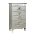 thumbnail image 2 of Nic 54 Inch Modern Tall Dresser Chest 5 Drawers Round Knobs Silver - Saltoro Sherpi, 2 of 6