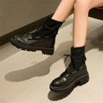thumbnail image 2 of NECHOLOGY Botas Mujer Adulto Femenino Zapatos Botines mujer Moda Transpirable Casual Mujer Otoño Goma PU Botas Moda Cómodas Botas Zapatos (Black, 9), 2 of 7