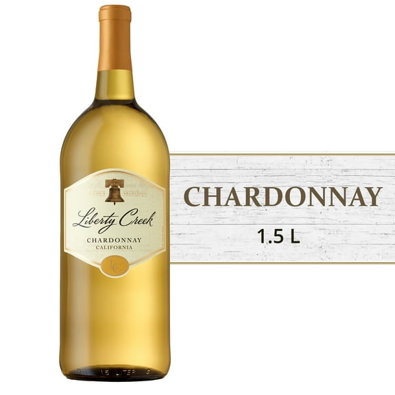 Liberty Creek Chardonnay White Wine, 1.5L Glass Bottle, 12% ABV