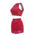 thumbnail image 1 of EIMELI Wonen‘s Straps Sparkling Sequins Gowns Rhythm Ballroom Salsa Samba Rumba Tango Latin Dance Dress, 1 of 10