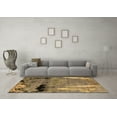thumbnail image 3 of Ahgly Company Indoor Round Abstract Brown Modern Area Rugs, 6' Round, 3 of 4