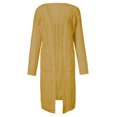 thumbnail image 5 of Vedolay Women's Cardigan Sweater Knit Cardigan Sweater Loose Fit Casual Solid Color Jacket Coat Yellow,XL, 5 of 5